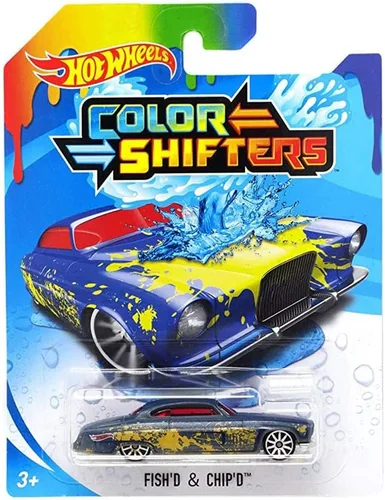 Vista 2 de Hot Wheels Cambiadores de color - Fish'd & Chip'd - BHR31 - Negro, Amarillo
