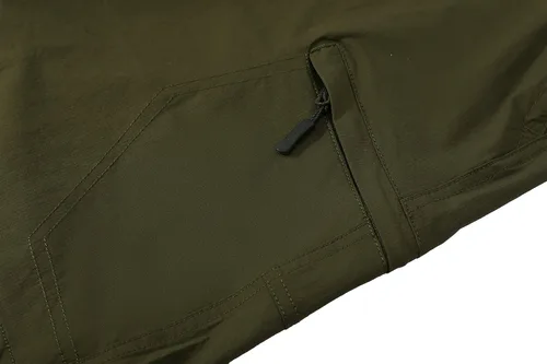 Vista 5 de Pantalones cortos elásticos de secado rápido para hombre, pantalones cortos de trabajo ligeros, 6 bolsillos para ciclismo, viajes, camping