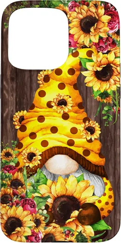 Vista 31 de Yellow Sunflower Gnome for Women Cute Summer Flower Pattern Case for iPhone 17