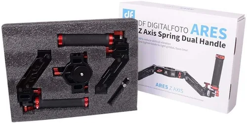 Vista 6 de DIGITALFOTO Ares Z Axis Spring Gimbal Dual Handle, amortiguador desmontable doble agarre compatible con grúa 2, DJI RS2/RS3 Pro/RS4/RS 4