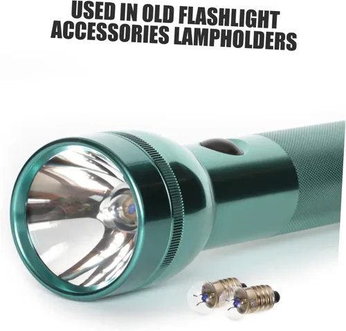 Vista 2 de SOLUSTRE 10 unids soporte de plástico pequeñas linternas mini LED E10 linterna bombillas reemplazo 12v prueba luz E10 bombilla LED bombillas