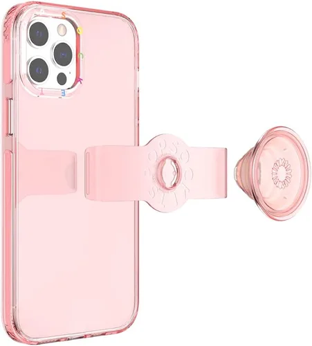 Vista 4 de PopSockets Funda para iPhone 12 Pro Max con un soporte deslizante PopGrip reposicionable y agarre con una parte superior intercambiable