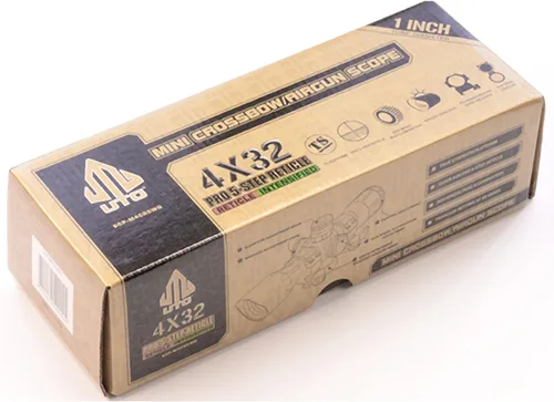 Vista 8 de UTG - 4 X 32 Alcance de ballesta de 1 pulgada, retícula RGB profesional de 5 pasos, anillos QD