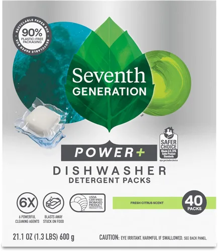 Vista 9 de Seventh Generation Power Plus Detergente automático para lavavajillas 15 unidades, 7.9 oz