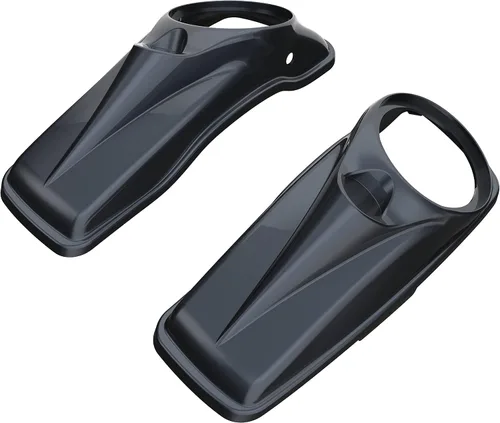 Vista 91 de Tapas para bocinas de motocicleta aptas para 2014+ Harley Touring Hard Saddle Bags - Whisky ámbar, 8 pulgadas Amber Whiskey