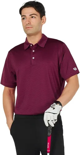 Vista 4 de Polo Shirts for Men Short Sleeve Dry Fit Casual Striped Performance Moisture Wicking Athletic Mens Golf Shirts