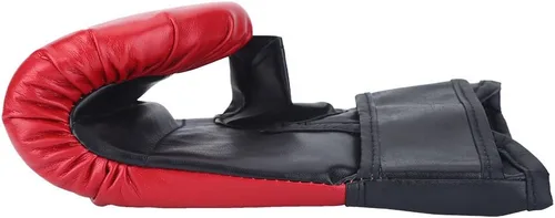 Vista 4 de Guantes de boxeo, 1 par/set de guantes de boxeo de pulgar abierto para adultos, guantes de piel sintética, guantes de ejercicio para kickboxing