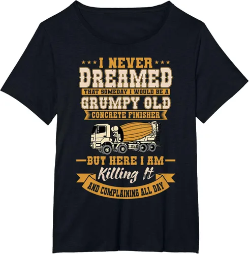 Vista 35 de Divertida camiseta de trabajador con acabado de hormigón antiguo, Negro, S