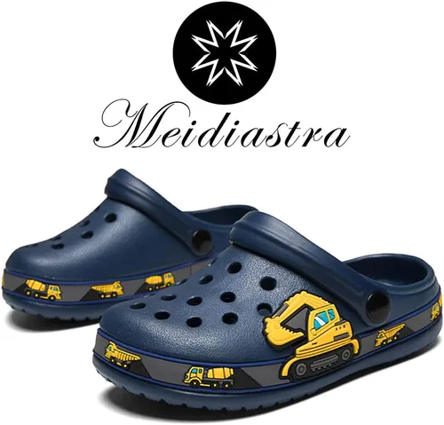Vista 2 de Meidiastra Zuecos de dibujos animados para niños y niñas, sandalias ligeras para la playa y la piscina