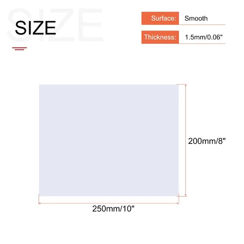 Vista 2 de MECCANIXITY Hoja de plástico ABS blanco de 10 x 8 x 0.06 pulgadas para modelo de construcción, manualidades de bricolaje, panel, paquete de 4