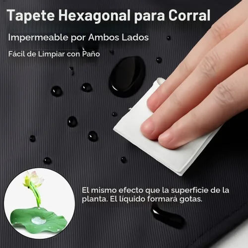 Vista 2 de Amakunft Corralito de animales pequeños 2 en 1 con almohadilla impermeable, patio de juegos portátil desplegable para conejillos de indias, conejos