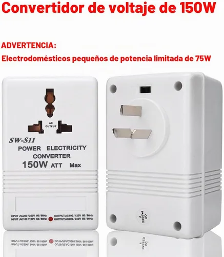 Vista 3 de Adaptador de viaje del convertidor de voltaje de 150 W, convertidor de corriente AC110V/120V a 220V/240V Step-Up & Down Transformador