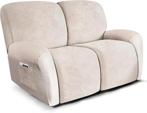 Vista 13 de ANARACHON Fundas para Sillas Reclinables Tipo Cuero, 4 Piezas Funda para Sillón Reclinable Lazy Boy, Protector de Muebles - Funda Suave Lavable