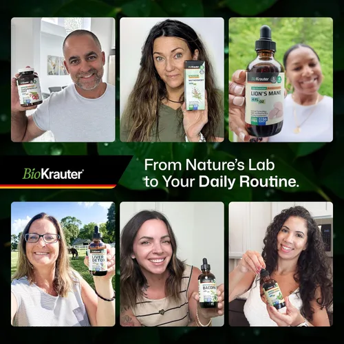 Vista 6 de BIO KRAUTER® Tintura Skullcap para la calma y la relajación - Hierba líquida Skullcap 2 onzas 28 días de suministro - Suplemento para dormir puro