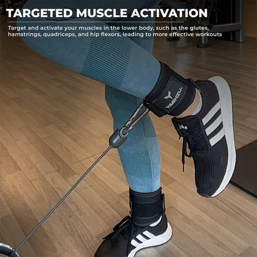 Vista 5 de Ankle Straps for Cable Machines Women, Glute Kickback Cable Machine Attachments, Gym Ankle Cuffs, Wrist Cuffs for Workout, Leg Training Accessory
