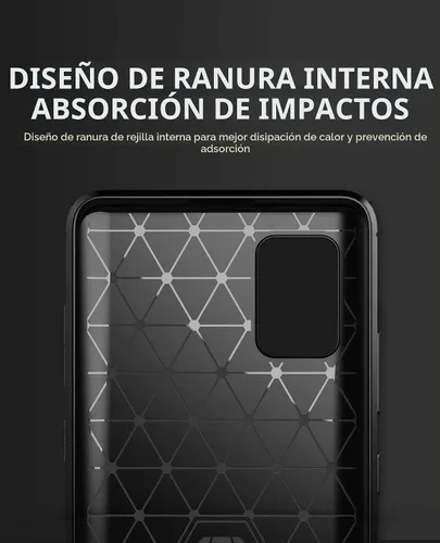 Vista 5 de Funda para Samsung A51 5G con protector de pantalla HD - M MAIKEZI Slim TPU antideslizante (cepillado negro)