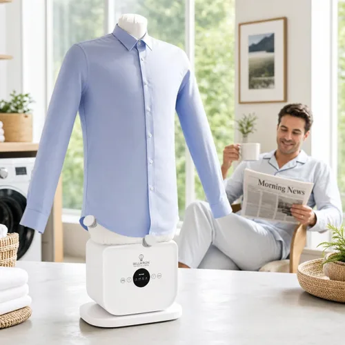 Vista 9 de Bellairon - La máquina de planchar automática original para ropa. Secadora de ropa de aire caliente y removedor de arrugas manos libres para camisas