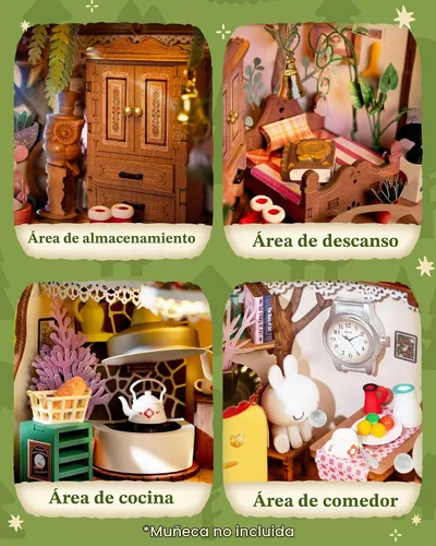 Vista 3 de Rolife Tree House DIY Kit de casa de muñecas en miniatura regalo para adultos