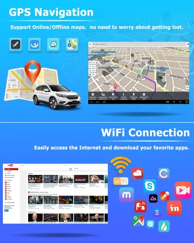 Vista 4 de Hikity Android 15 Estéreo de Coche para Honda Civic 2001-2005 con Carplay Inalámbrico Android Auto, Radio de Coche con Pantalla Táctil de 9 Pulgadas