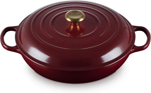 Vista 22 de Le Creuset Signature - Sartén de hierro fundido esmaltada con mango de hierro, 3,5 qt., alcachofa