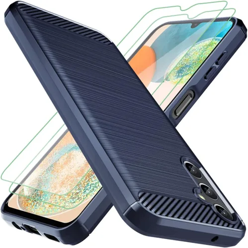 Vista 9 de Osophter Funda para Galaxy A14 5G, Samsung Galaxy A14 5G Funda con protector de pantalla de absorción de golpes Flexible TPU Caucho Protector