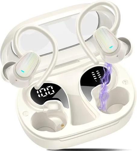 Vista 11 de Auriculares inalámbricos, Bluetooth 5.4 deportivos, auriculares con micrófono ENC con cancelación de ruido, auriculares estéreo de graves profundos