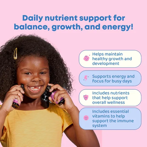 Vista 2 de JoySpring ZincBerry - Suplemento de zinc y vitamina para niños (2 fl oz) Gotas de apoyo inmunológico con sabor a saúco para niños de 3 a 16 años