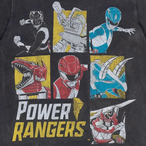 Vista 6 de Power Rangers Pink Ranger - Paquete de 2 camisetas para niños pequeños y grandes, Dorado, metálico, plateado