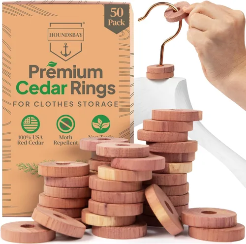 Vista 9 de Bloques de cedro para almacenamiento de ropa, armarios y cajones - Alternativa natural a las bolas de naftalina para guardar la ropa - Repelente
