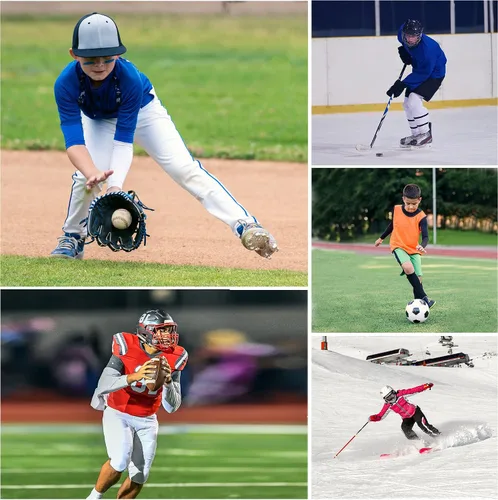 Vista 6 de Youper Camisa de compresión térmica para niños y niñas, manga larga, forro polar, capa base, para fútbol, béisbol, fútbol