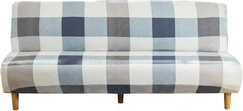 Vista 13 de MIFXIN Funda de sofá sin brazos, funda elástica plegable para futón, protector de muebles para sofá cama sin apoyabrazos, funda para sofá para Hojas