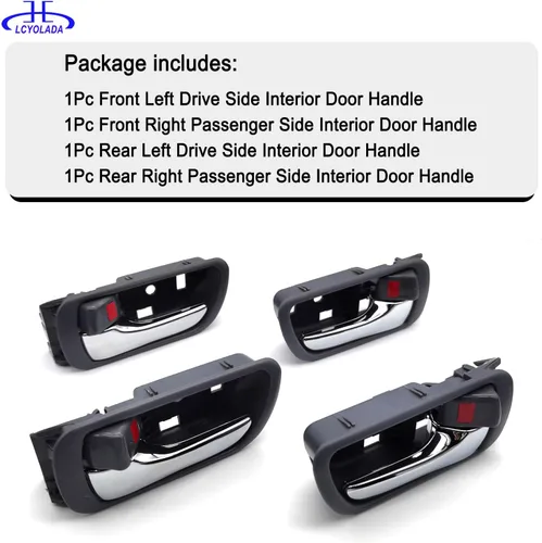 Vista 6 de 4 piezas de manijas interiores para puertas de Toyota Camry 2002 2003 2004 2005 2006, delanteras traseras izquierda del conductor y derecha del lado