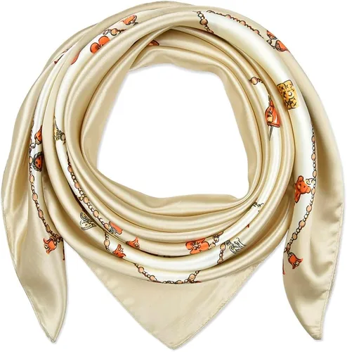 Vista 146 de corciova - Bufanda cuadrada grande para mujer, diadema sedosa para cabello rizado, lazo para dormir por la noche, bandana a la moda, 35 x 35