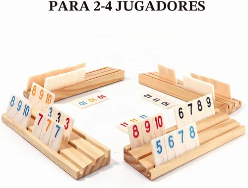 Vista 2 de Juego original de Rummy Cube para 2-4 jugadores, juegos de mesa familiares