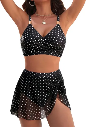 Vista 20 de Blooming Jelly Bikini de cintura alta para mujer con control de abdomen de Bandera estadounidense