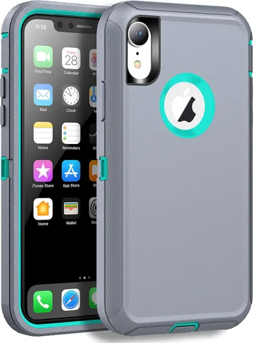 Vista 11 de MXX Compatible con iPhone XR, 3 capas súper protectoras, cuerpo resistente, resistente, a prueba de golpes y polvo, diseñada para Apple Xr funda