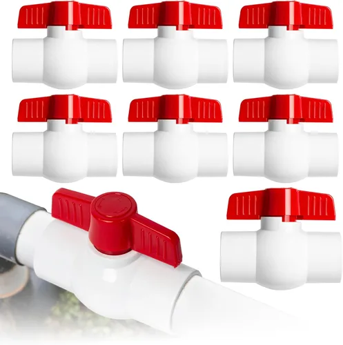 Vista 10 de 6PCS 1" válvula de bola del PVC, zócalo de las válvulas de bola del cierre con la manija en T azul Heavy Duty Slip PVC Valve, PVC Pipe Fitting for