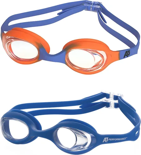 Vista 12 de A3 Flex Youth Swim Goggles 3-10 Leak-Free & Comfortable Kids Swim Goggles Easy Adjust Split Head Straps