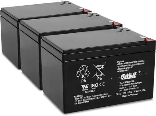 Vista 9 de Casil Batería de repuesto de 12 V 5 AH compatible con Razor E125 E150 Batería de Scooter Eléctrico - Paquete de 2