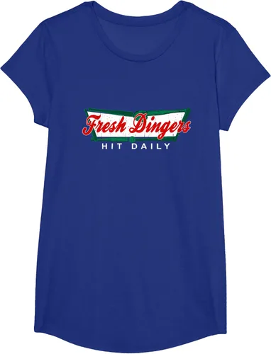 Vista 68 de Camiseta divertida de béisbol y softbol Don't Bunt Hit Fresh Dingers, Negro