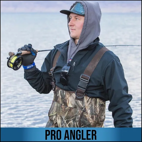 Vista 5 de Glacier Glove Guantes unisex Pro Angler impermeable de neopreno con hendidura