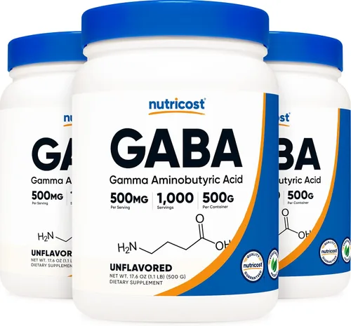 Vista 7 de Nutricost Polvo puro GABA (ácido gamma aminobutírico) (17.64 oz/1.1 libras) (paquete de 2)