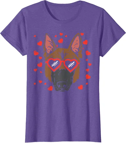 Vista 22 de Camiseta de regalo para perro con cara de pastor alemán, Negro, S