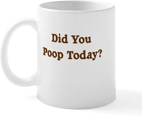 Vista 41 de CafePress Time To Poop Mugs Taza de café de cerámica de 11 oz (11.0 fl oz)