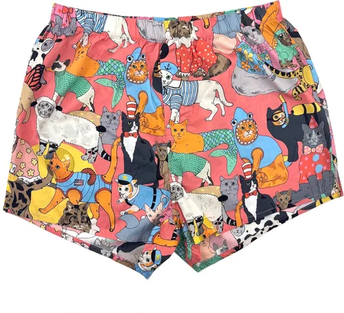Vista 32 de ROCK ATOLL Calzoncillos tipo bóxer de algodón con estampado novedoso y brillante para hombre Estampado Afrutado Negro