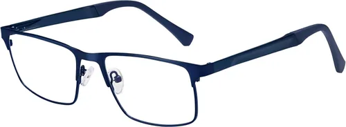 Vista 10 de Dollger Gafas de bloqueo de luz azul para hombres, gafas de juegos de computadora, rectangular, marco de metal, antifatiga ocular, protección ocular