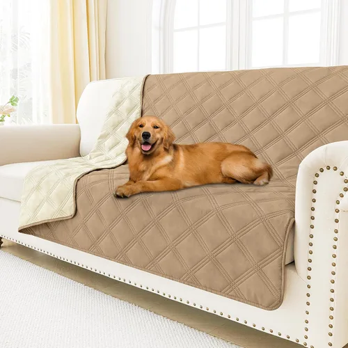 Vista 65 de Smiry Funda impermeable para cama de perro, manta reversible para mascotas para sofá Manta suave lavable para perro, funda a prueba de fugas