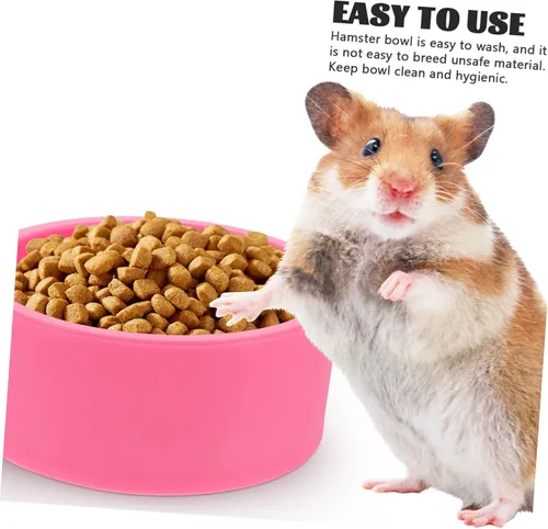 Vista 5 de POPETPOP Alimentador de erizo para conejillos de indias, cuenco de chinchilla, suministros de hámster de plástico, plato de comida para hurón