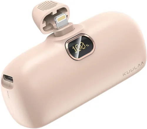 Vista 11 de Kuulaa Cargador portátil pequeño para iPhone con cable Lightning integrado de 5000 mAh, batería externa de carga rápida para iPhone 14/13/13