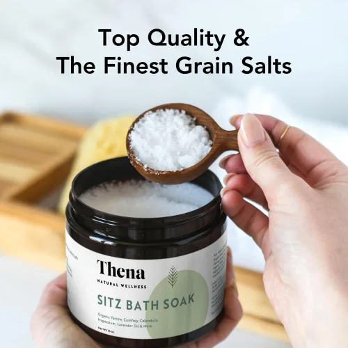 Vista 6 de Thena - Paquete de 2 baños orgánicos, esenciales posparto, 100% natural y suave con aceite esencial de lavanda y Epsom puro y sales del mar muerto